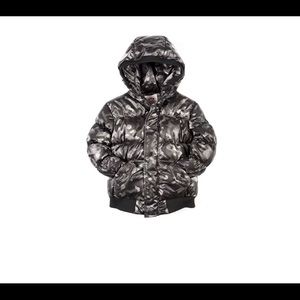 Appaman Black Geo Puffy Coat Size 3T